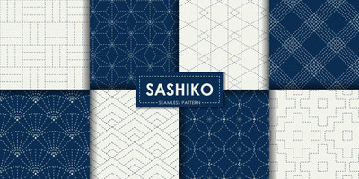 日式风格刺绣图案背景