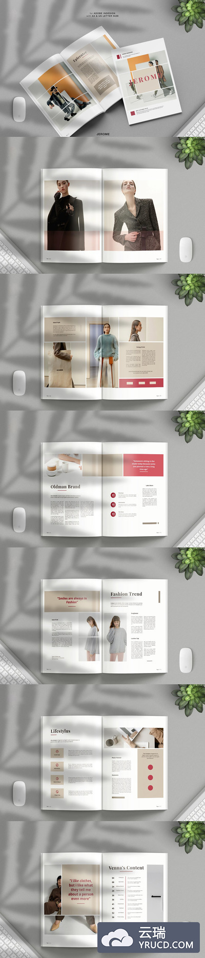 极简主义服装杂志画册设计模板