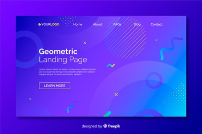 渐变几何登录页面模板