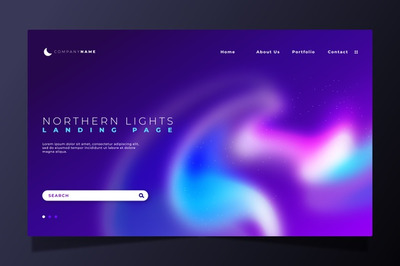 北极光登陆页面设计模板