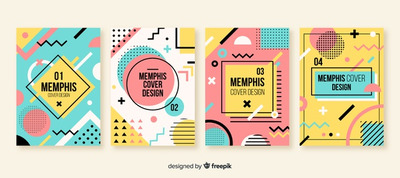 孟菲斯风格的宣传册设计背景