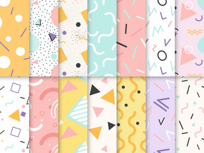 孟菲斯风格的图案背景