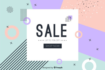 新孟菲斯风格的销售设计背景