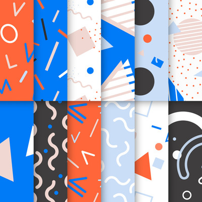 孟菲斯几何图案抽象背景