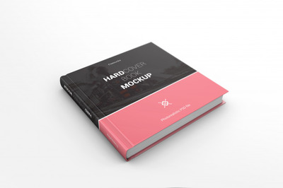 逼真的精装方书场景样机