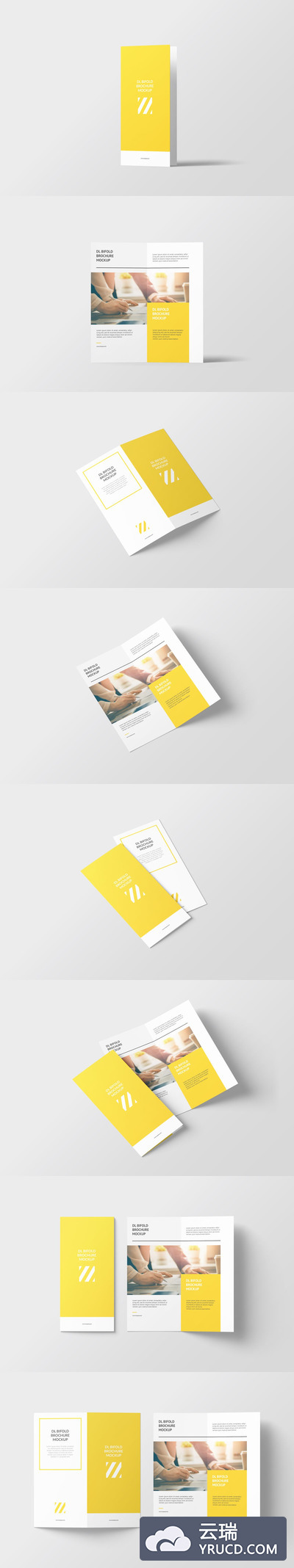 双折页小册子样机（PSD）