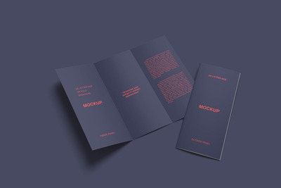 酷炫三折小册子样机（PSD）