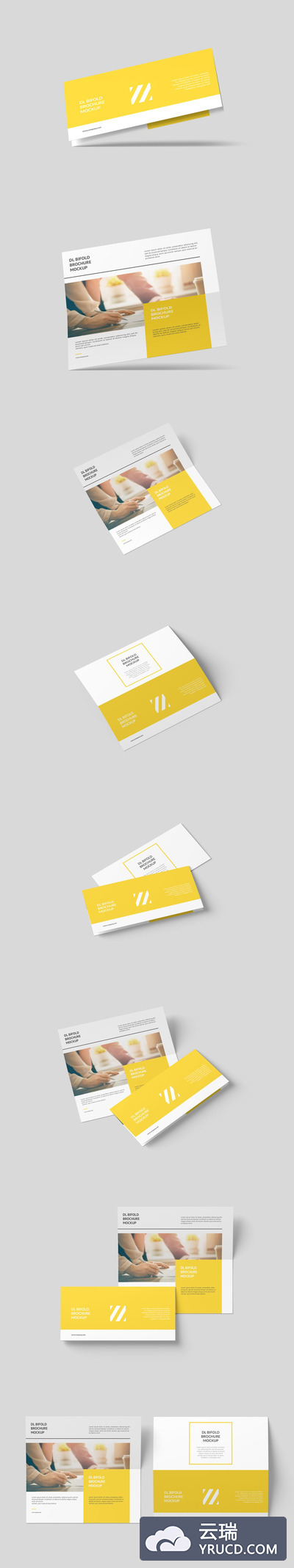 DL Bifold 小册子画册样机（PSD）