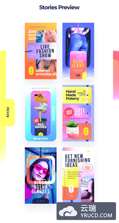 Instagram故事产品促销视频AE模板