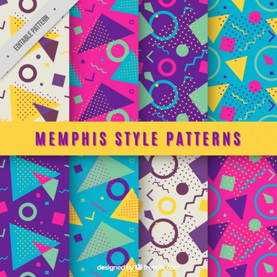 时尚彩色的几何图案背景