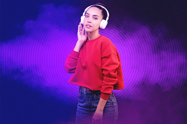 双色灯光烟雾效果Photoshop动作