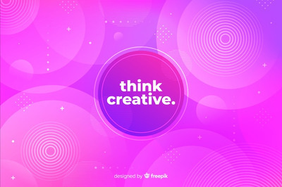 渐变几何形状与圆圈设计背景