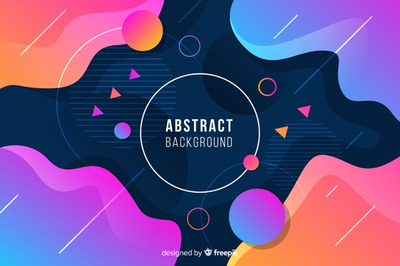 抽象平面设计圆形背景