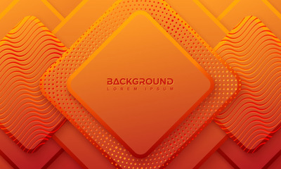 矩形的橙色渐变科技背景