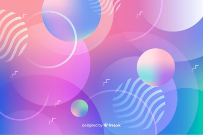 带有几何形状的渐变背景