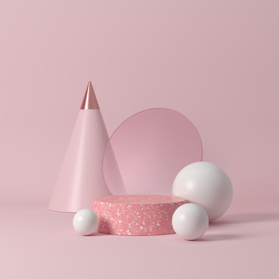 抽象的3D几何形状背景[JPG]