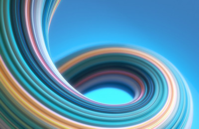 抽象的3D几何彩色扭曲的形状背景[JPG]