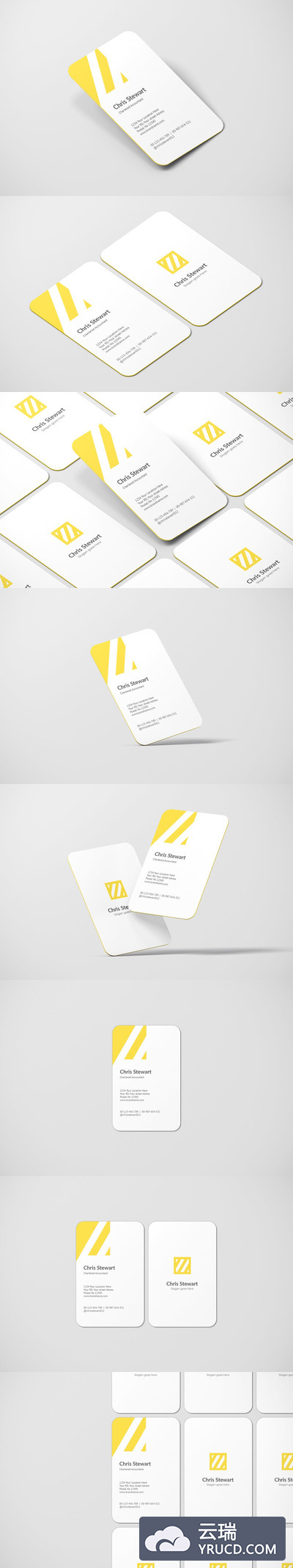 原型竖版名片样机（PSD）