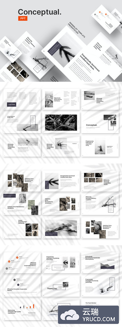 时尚高端简约清新多用途powerpoint幻灯片演示模板（pptx）