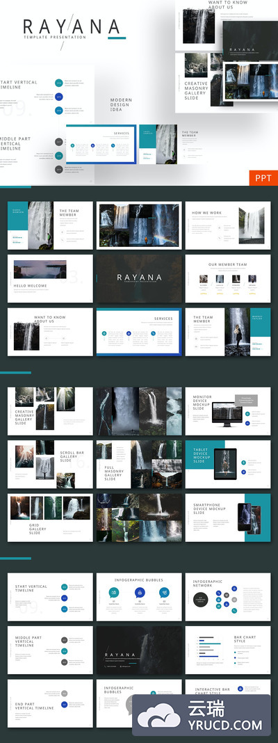 时尚高端专业的高品质多用途powerpoint幻灯片演示模板（pptx）