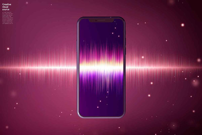 创意刘海屏手机广告电商视觉海报设计[PSD]