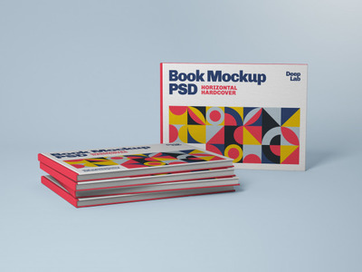 精装书产品封面效果图样机[PSD]