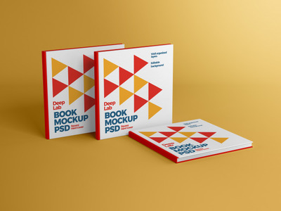 硬皮书封面展示样机[PSD]