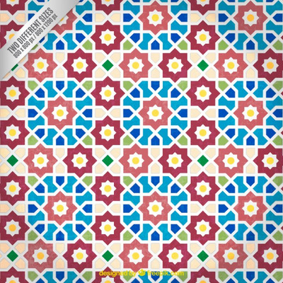 阿拉伯镶嵌无缝花纹图案背景