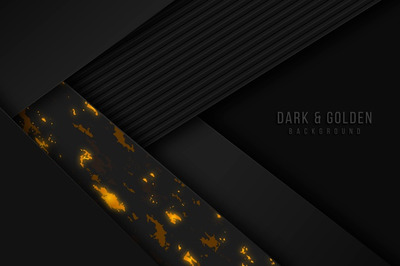 黑色的纸层背景与金色的细节