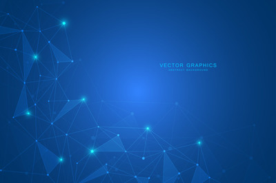 抽象的点线连接几何背景