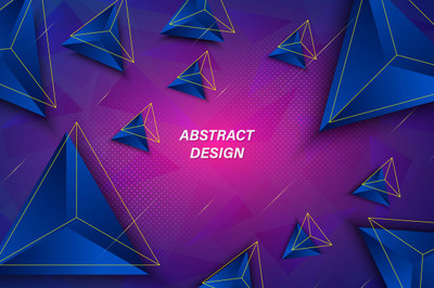 彩色三角形立体几何背景