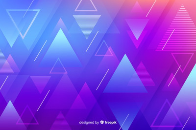带有三角形的渐变几何形状背景
