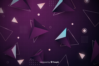 复古几何金字塔形状背景