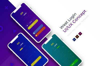 有创意的登录界面UI模板下载（AI,PSD,XD）