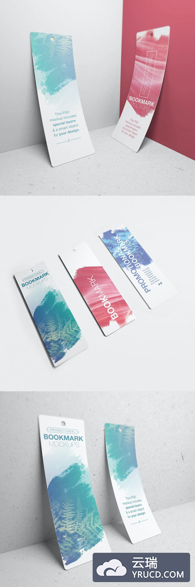 Mockups | 高端简洁智能书本书籍书签产品样机