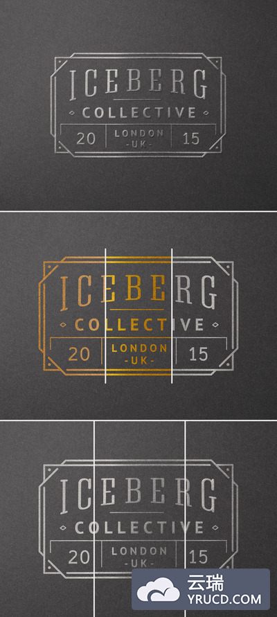 金银箔压纹纸效果样机设计模板