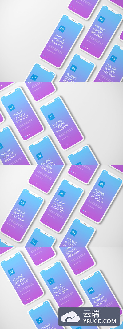 iPhone套装UI设计展示样机（PSD）