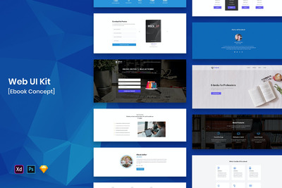 电子书网站设计模板下载（PSD,SKETCH,XD）