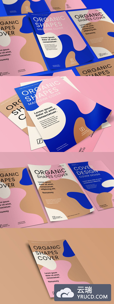 好用的宣传单DM海报设计样机展示模型mockups