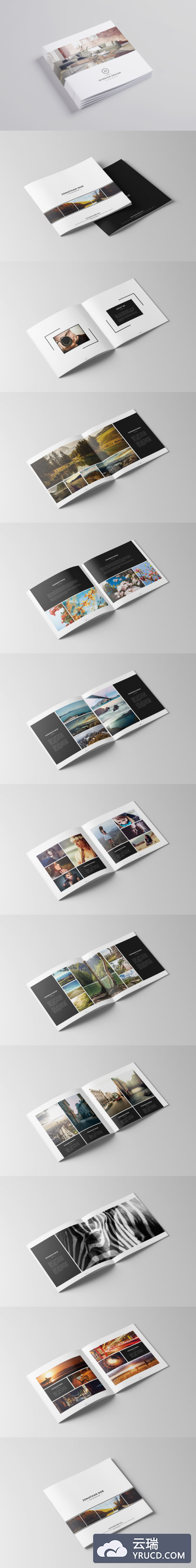 方形作品集/宣传册/画册设计模板[PSD]