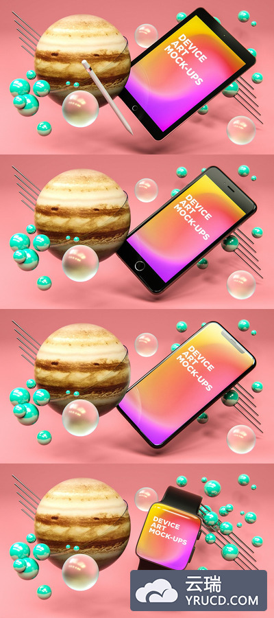 时尚漂亮的手机样机场景素材下载（PSD）