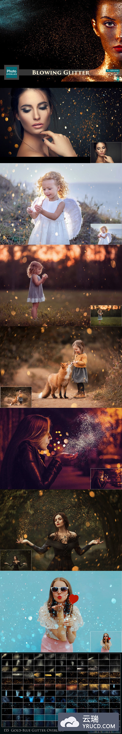 135个闪光粒子照片叠层背景素材