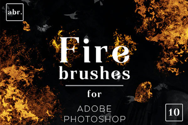 10款逼真魔幻火焰效果Photoshop笔刷