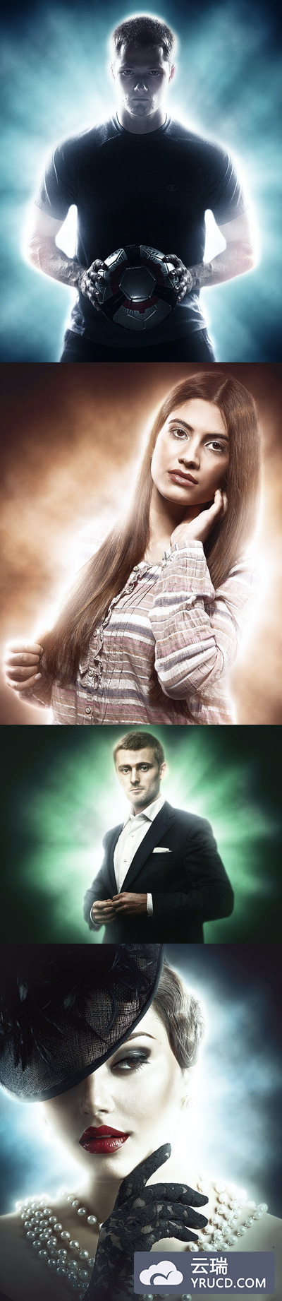 海报级星暴效果的PS动作