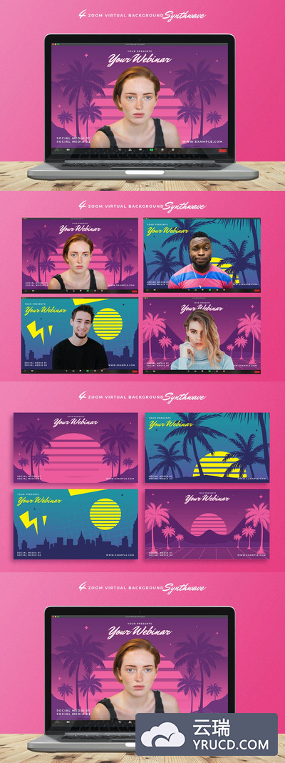 时尚清新复古风格背景底纹纹理集合-AI，PSD