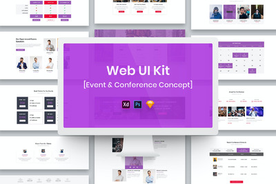 会议管理网页UI模板（PSD,SKETCH,XD）