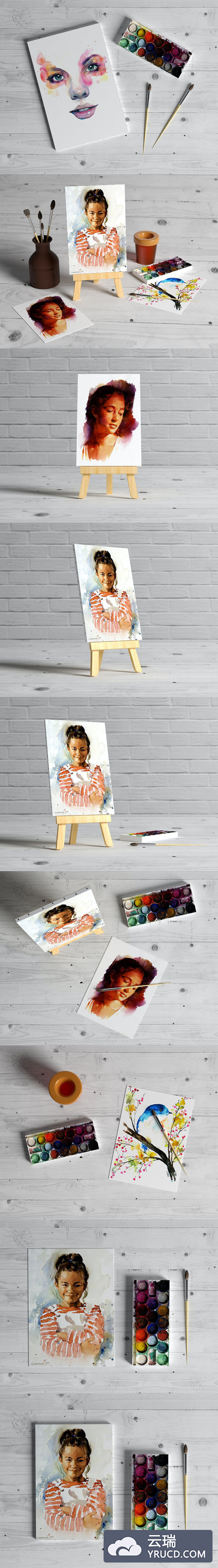 绘画画架样机素材下载（PSD）