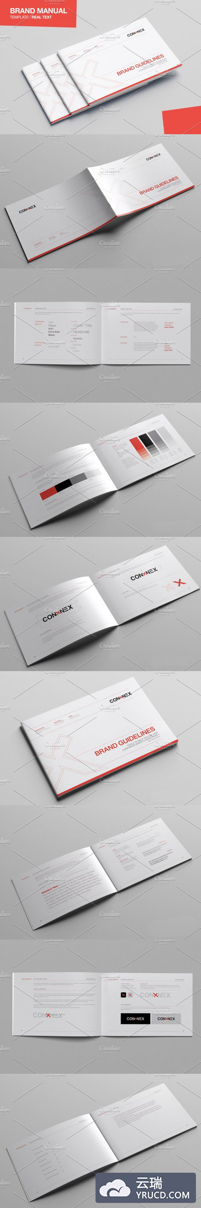 企业品牌手册/公司简介画册设计INDD模板