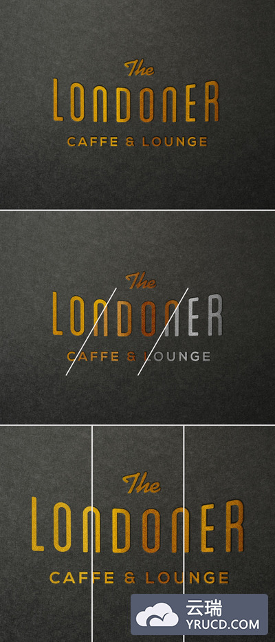 金银箔压纹纸品牌Logo展示设计样机