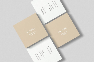 方形名片顶角视图样机（PSD）